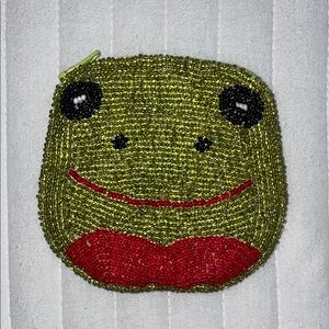 Beaded Frog Coin Purse